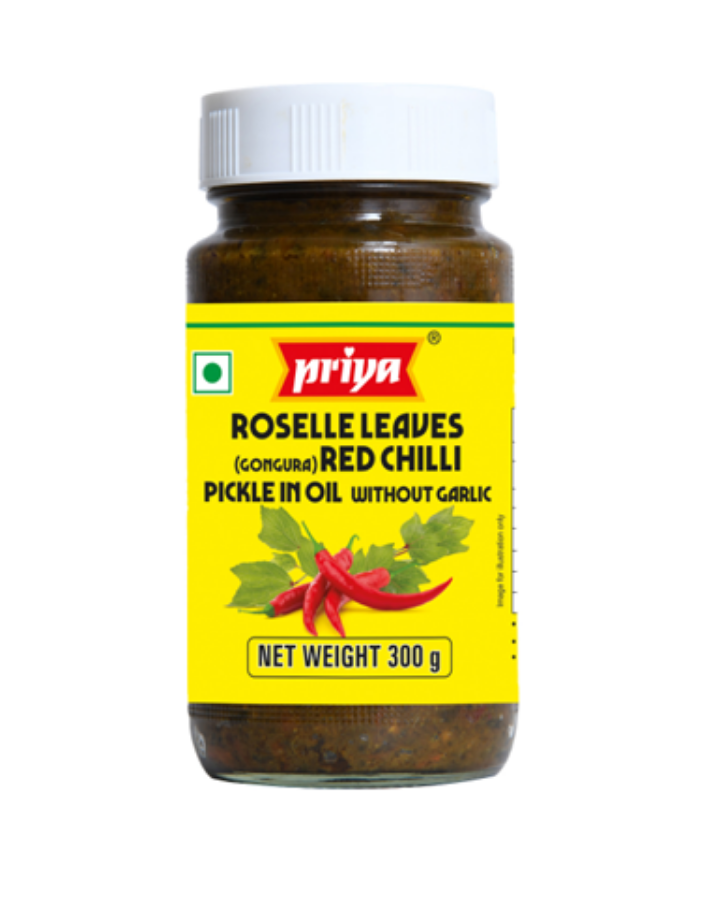 Gongura & Red Chilli Pickle Without Garlic - 300g