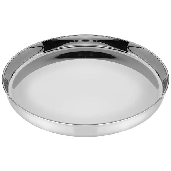 Round Stainless Steel Thali/Tray/Plate, Serving Dish, Indian Cuisine "12" inch