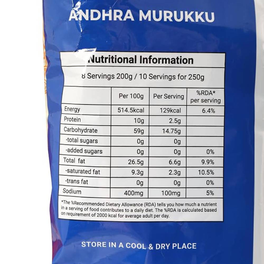 A2B Andhra Murukku 200g || Ready to Eat Spicy South Indian Crunchy Snack Uk