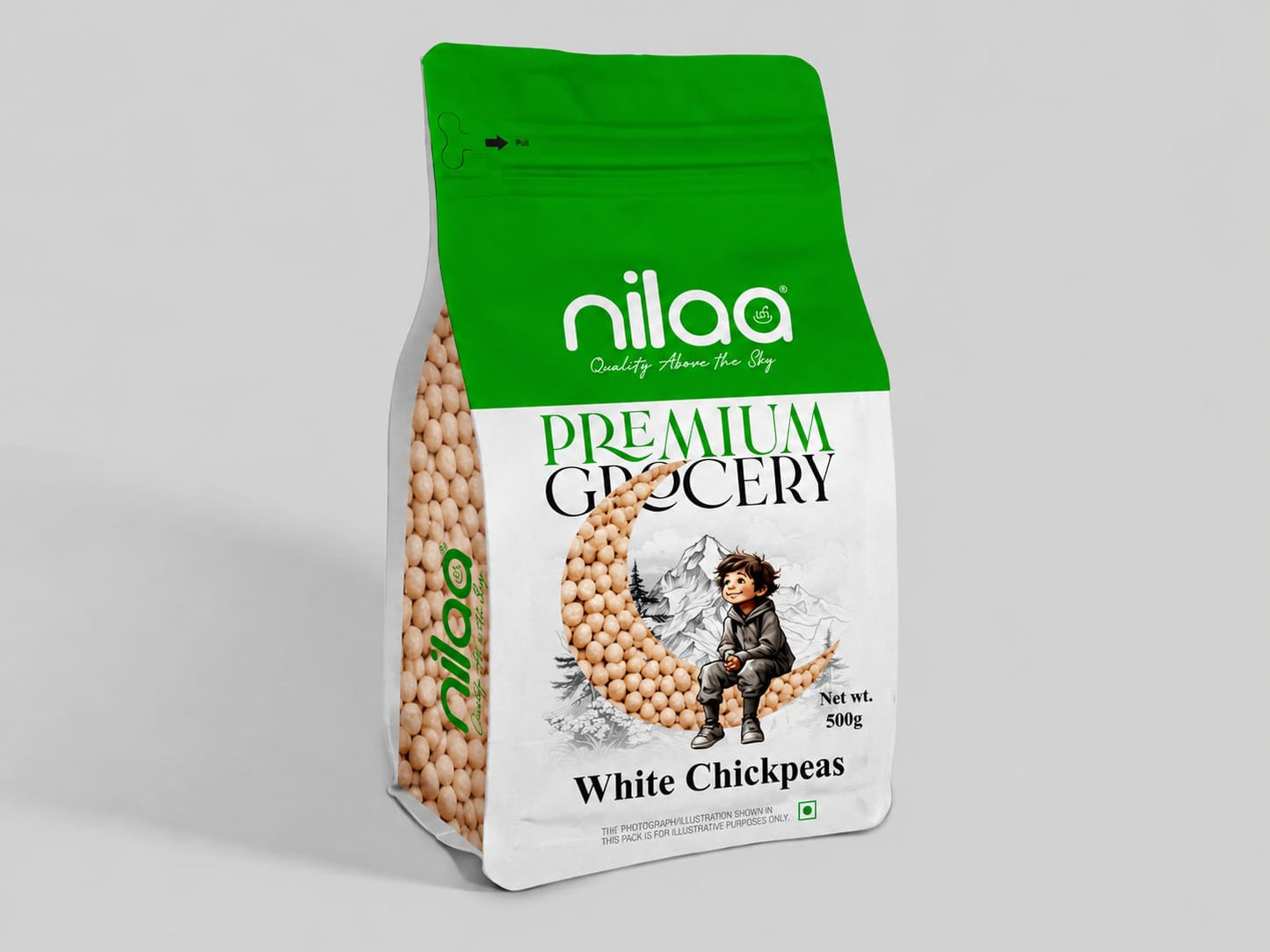 Nilaa Premium Chick Peas White - 500G