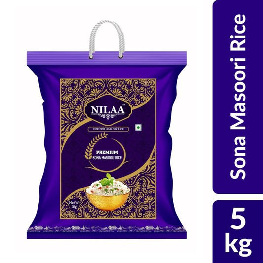 Nilaa Premium Sona Masoori Rice (Raw) - 5kg