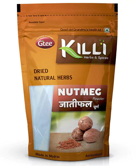 KILLI Nutmeg | Jathikkai | Jatiphal | Jathikka | Jajikaya | Jakayi Powder, 100g
