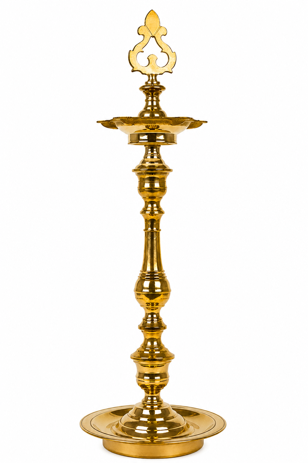 Traditional Brass Nilavilakku (Kuthu Vilakku) – 14 Inch