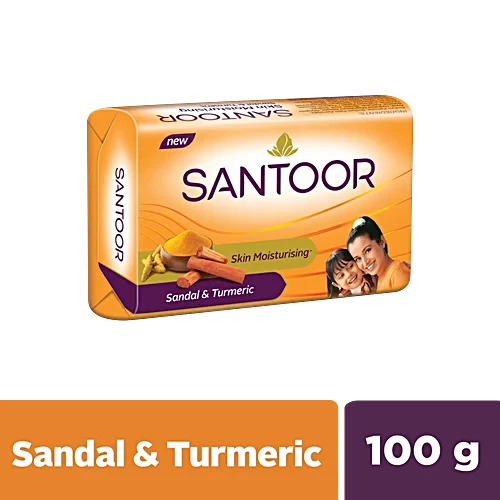 Santoor Sandalwood & Turmeric Bath Soap – 100g