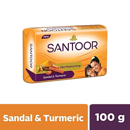 Santoor Sandalwood & Turmeric Bath Soap – 100g