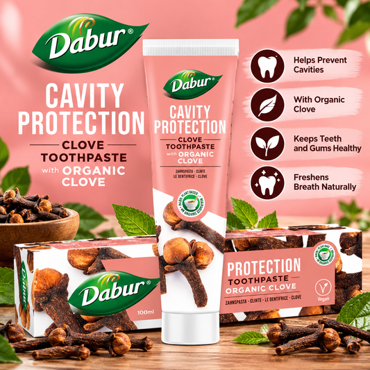 Dabur Herbal Clove Toothpaste 100ml – Strong Teeth & Fresh Breath