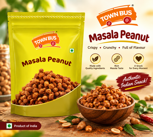 GRB Town Bus Masala Peanuts 170g || Crunchy Spicy Snack