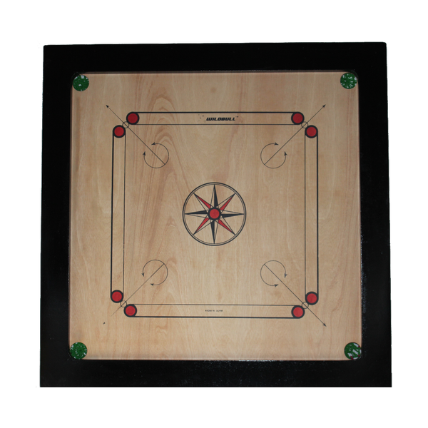 Carrom Board Black (Wildbull) 33" x 33" (Including coins)