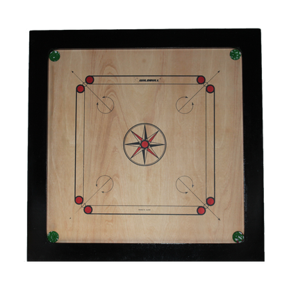Carrom Board Black (Wildbull) 33" x 33" (Including coins)