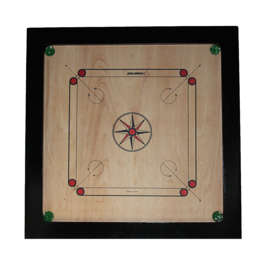 Carrom Board Black (Wildbull) 33" x 33" (Including coins)