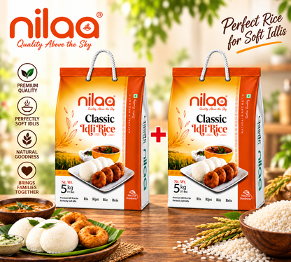 Nilaa Classic Idli Rice 10Kg || Premium South Indian Rice