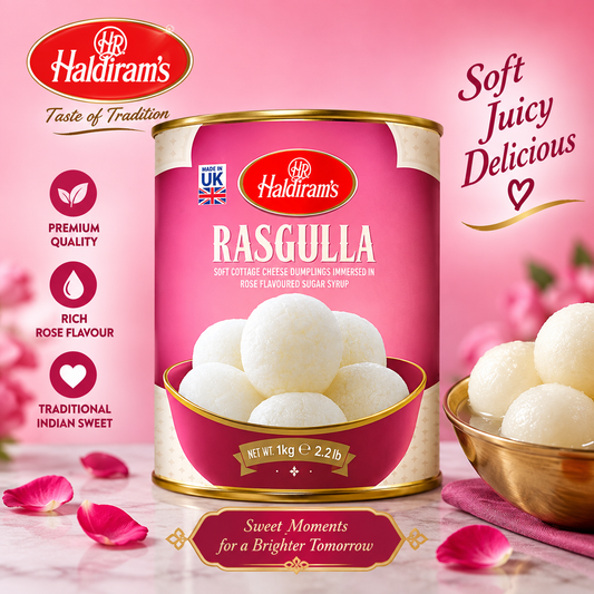 Haldiram's Rasgulla 1kg || Traditional Bengali Sweet
