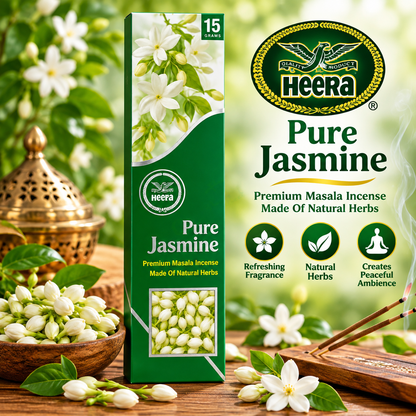 Heera Pure Jasmine Agarbatti Incense Sticks 15 Sticks