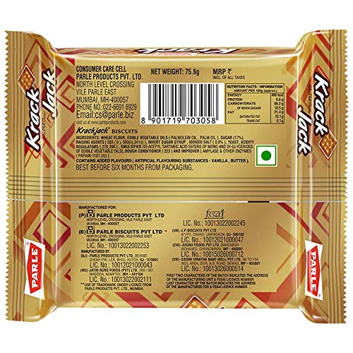 Parle Krackjack Biscuits 240g || Sweet & Salty Crackers || Online Indian Grocery