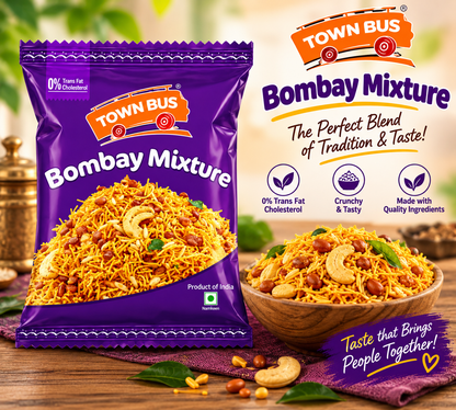 GRB Town Bus Bombay Mixture 170g || Crispy Indian Snack