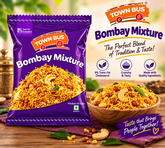 GRB Town Bus Bombay Mixture 170g || Crispy Indian Snack