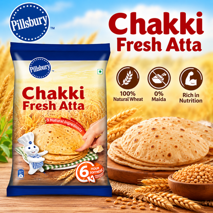 Pillsbury Chakki Atta Whole Wheat Flour 2kg