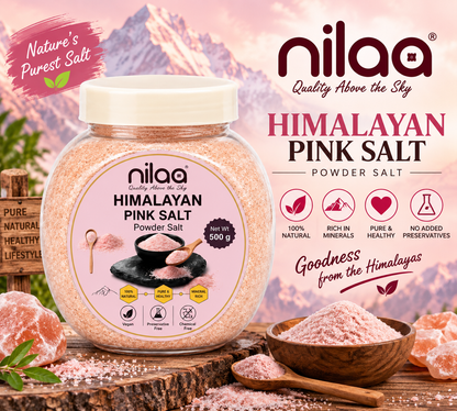 Nilaa Himalayan Pink Powder Salt 500g || Fine Pink Salt Wholesale