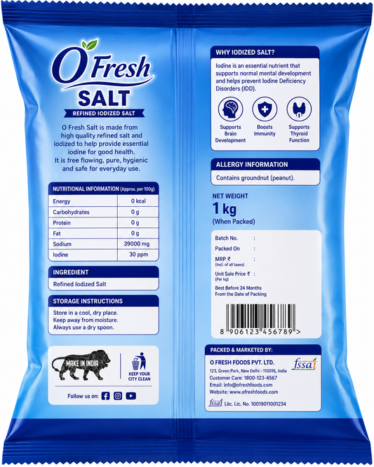 "O" Fresh Powder Salt - 1Kg