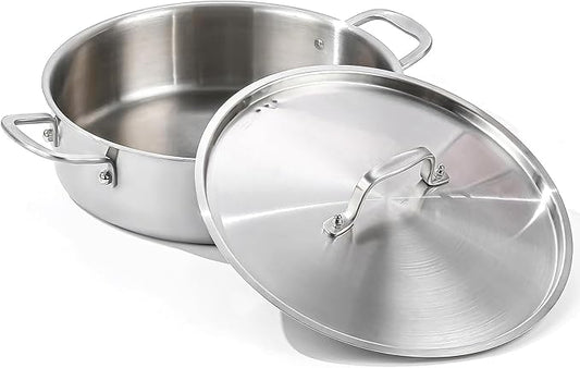 SS Biryani Pot With Lid – "7" Quarts