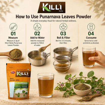 KILLI Punarnava Leaves Powder 100g || Premium Mookirattai