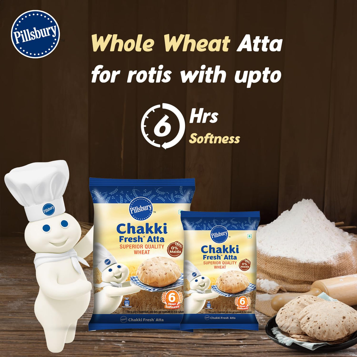 Pillsbury Chakki Atta Whole Wheat Flour 5kg