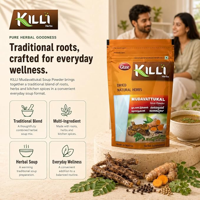 KILLI Mudavattukal Kizhangu Soup Powder 100g || Herbal Soup Mix