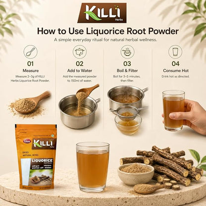 KILLI Liquorice Root Crushed 100g ||  Premium Adhimadhuram