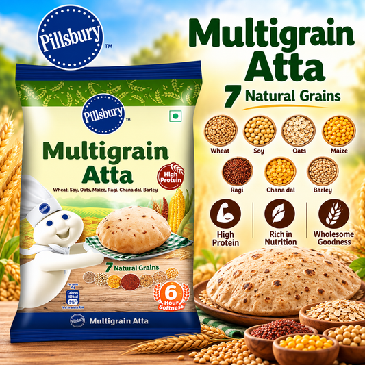 Pillsbury Multigrain Atta Whole Wheat Flour 1kg