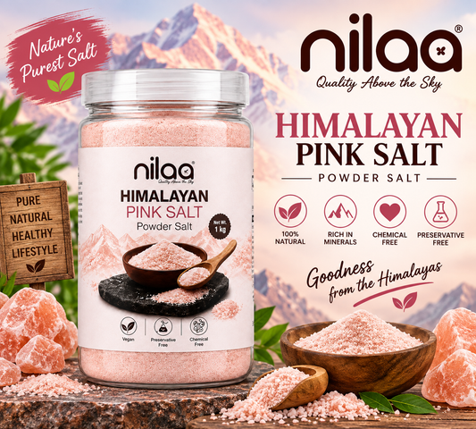 Nilaa Himalayan Pink Powder Salt 1Kg || Premium Rock Salt