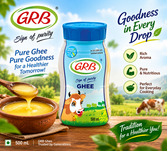 GRB Pure Ghee 500ml || Premium Cow Ghee