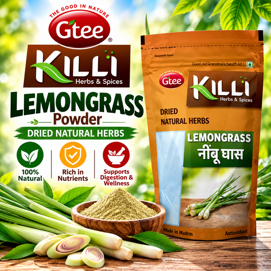KILLI Lemongrass Herbal Tea 60g  || Premium Caffeine-Free Infusion