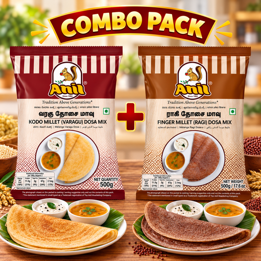 Anil Varagu & Ragi Dosa Mix Combo Pack 1kg