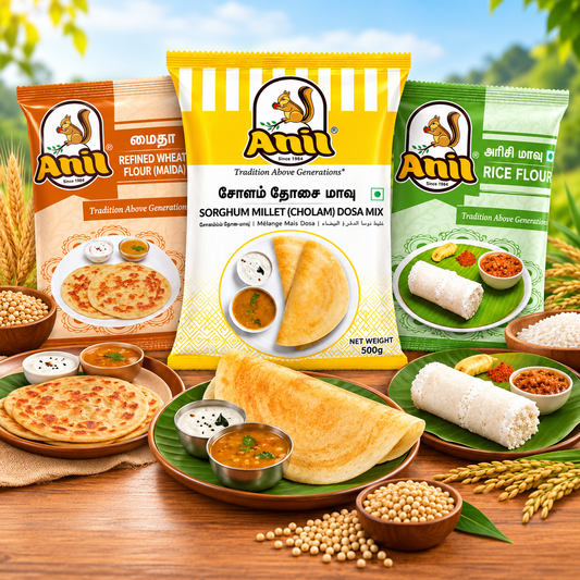 Anil Cholam Dosa Mix, Maida Flour & Rice Flour Combo Pack of 3x500g
