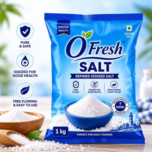 O Fresh Powder Salt 1kg || Fine Table Salt for Everyday Cooking