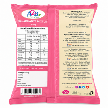 A2B Navathaniya Mixture 200g || Healthy South Indian Ready To Eat Snacks