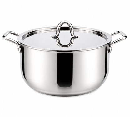 SS Biryani Pot With Lid – "7" Quarts