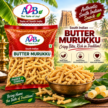 A2B Butter Murukku 200g || Ready to Eat Crispy South Indian Snack