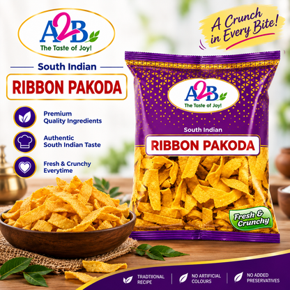 A2B Ribbon Pakoda 200g || Crispy South Indian Snack || Ready to Eat Snacks Uk