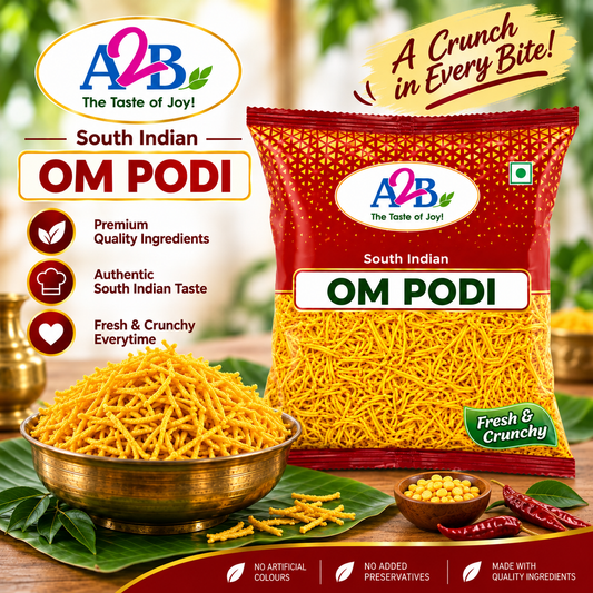 A2B Omapodi 200g || Crispy South Indian Ready to Eat Sev Snacks Uk