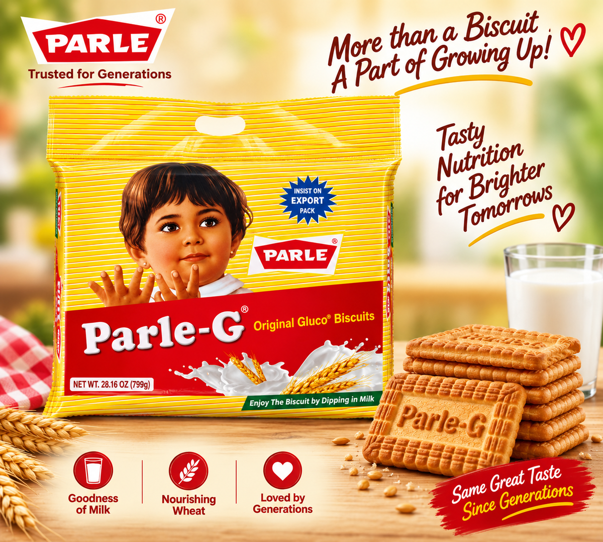 Parle-G Biscuits 799g || India's Favourite Glucose Biscuit || Indian Grocery Uk