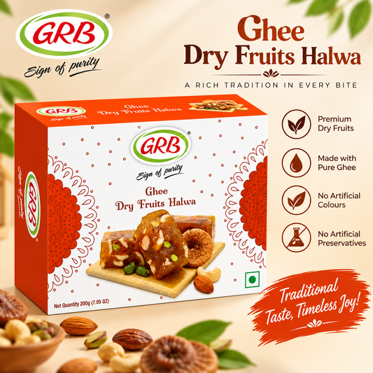GRB Dry Fruit Halwa 200g || Premium Indian Sweet