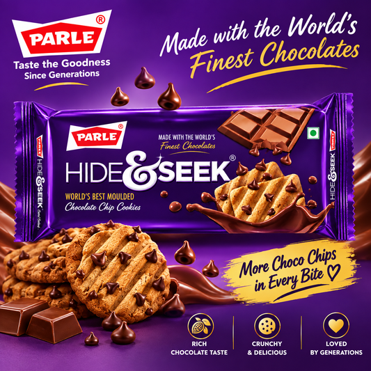 Parle Hide & Seek Chocolate Chip Cookies - 82.5g