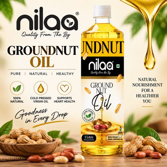 Nilaa Cold Pressed Groundnut Oil 1L || Pure Peanut Oil