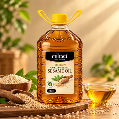 Nilaa Cold Pressed Sesame Oil 3L || Premium Gingelly Oil