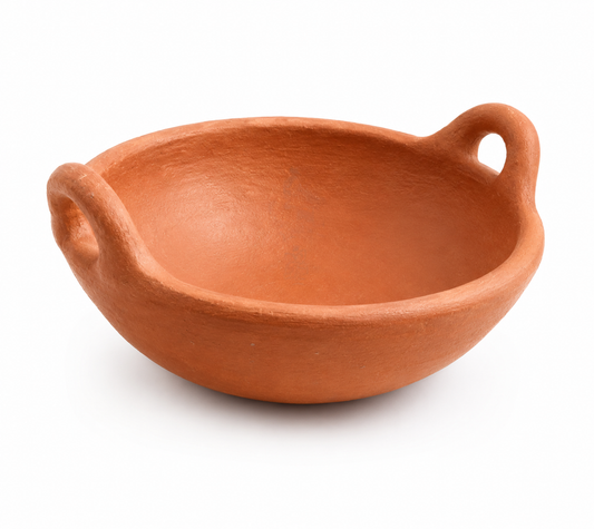 Clay Kadai With Lid 8 Inch