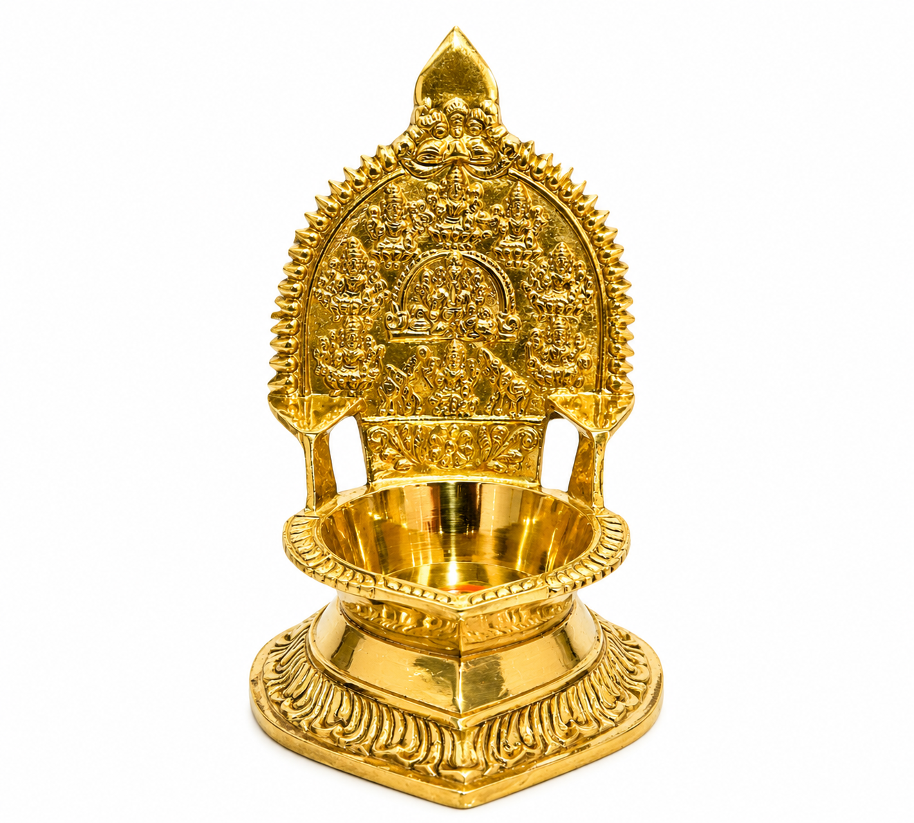 Brass Golden Kamatchi Vilakku | Diya | Lamp No.3