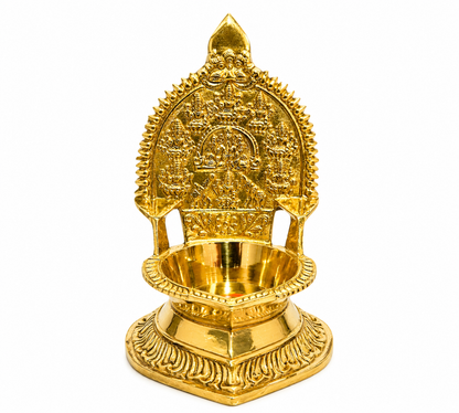 Brass Golden Kamatchi Vilakku | Diya | Lamp No.3