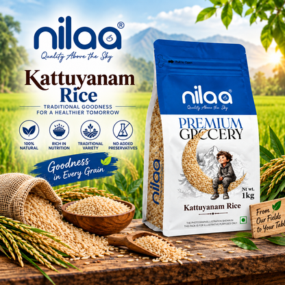 Nilaa Hand Pounded Kattuyanam Rice 1Kg || Wholesale