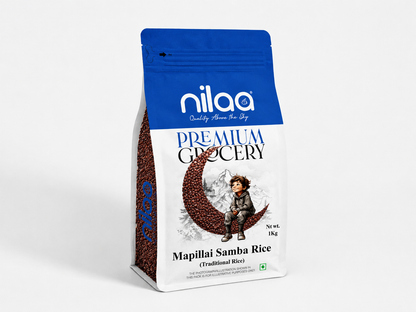 Nilaa Hand Pounded Mapillai Samba Red Rice 1Kg